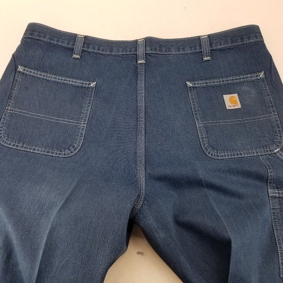 2 of Carhartt 382-83 Dungaree Carpenter Work Pants Denim Jeans Size 40x34 - Picture 3 of 6